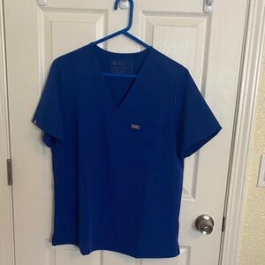 Women’s Figs Royal Medium Blue V-Neck Scrub Top